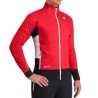 Тёплая разминочная куртка Sportful Apex Jacket 2024 ярко-красная с белым